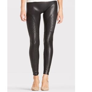 SPANX Faux Leather Moto Leggings Medium